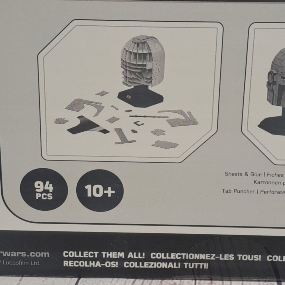 Star Wars Mandalorian Helmet 4D Puzzle, 94 Piece - Sealed Box - Picture 4 of 7